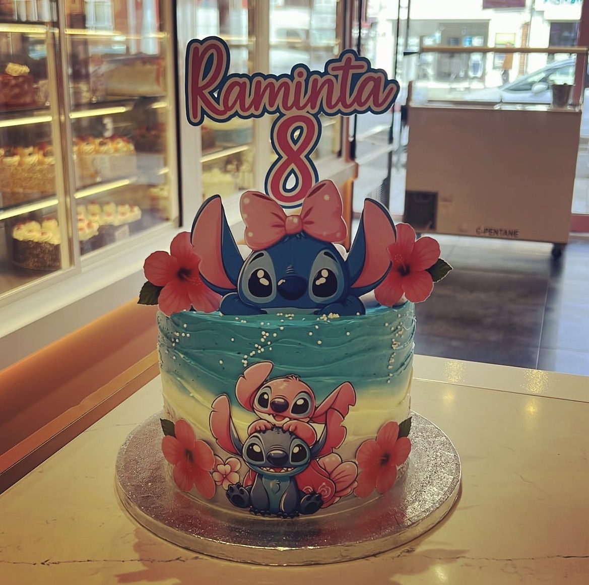 Stitch themed birthday cake